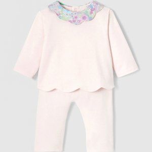 Jacadi Baby Girl Pink Scallop Set 3 Months